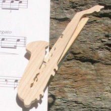 sassofono musica clip fatto a mano sassofonista regalo legno